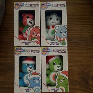 Care Bears Micro Teenies Set - Red, Green, Blue, White